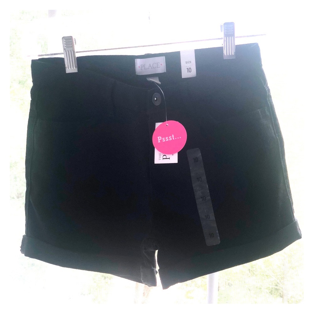 Girls Black Jean shorts